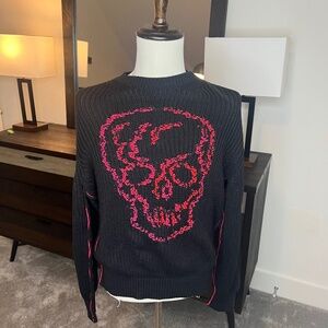 Alexander McQueen Men's Skull Sweater in Black. 